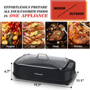 Techwood 1500W Smokeless Indoor Electric Grill with Non-Stick Plates and Tempered Glass Lid - Korean Grill with Temperature Control by GreenHaven Gardens