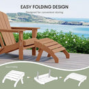 WestinTrends Dylan Outdoor Patio HDPE Adirondack Ottoman Footrest, Teak by CozyNest Decor