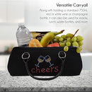 Wine Clutch Bag (Thermal Insulated) Trendy Women’s Carry Tote | Holds Red & White 750mL Bottles | Trendy Fashion | Incl. Portable Waiter-Style Corkscrew (Cheers) by TinyTreasures Baby Boutique