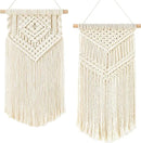 Dahey 2 Pcs Macrame Wall Hanging Small Woven Tapestry Wall Art Decor - Beautiful for Boho Home Dorm College Classroom Decor, Apartment, Nursery, Party Decorations, 16.5" L x 10" W and 17.5"x 10"W by CozyNest Decor