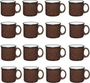 Set of 16 Ceramic Campfire Mugs – 15 Oz, Brown – Coffee & Tea Cups for Home, Work, Travel, Camping – Customizable, Great for DIY, Events, Companies by CozyNest Decor