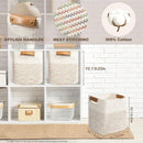 danpinera 11"x11" Storage Cubes, Soft Boho Storage Basket with Neat Stitching, 3-Pack Cube Storage Organizer, Woven Baskets for Storage in Living Room, Kids Room, Bedroom, Rainbow by TinyTreasures Baby Boutique