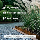 Worth Galvanized Steel Landscape Edging 10" x50' Metal Garden Edging Roll Flexible Bender Border with 16Pcs Stakes for Lawn, Flower Bed Edges, Rust-Like Color by GreenHaven Gardens