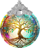 Tree of Life Suncatcher, Jocidea Stained Glass Window Hanging, Christmas Ornament, Tree of Life Ornaments for Christmas Tree, Tree of Life Home Decor, Holiday Decor, Christmas Decor by GreenHaven Gardens