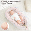 Baby Lounger - Infant Lounger Pillow for Newborn 0-24 Months, Soft, Breathable & Portable Baby Lounger Pillow for Boys & Girls, Cozy Baby Floor Seat for Home & Travel (Pink Star) by TinyTreasures Baby Boutique