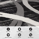 Rugshop Modern Wavy Circles Design Area Rug 7'10" x 10'2" Black by TinyTreasures Baby Boutique