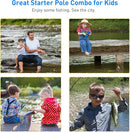 Kids Fishing Pole Kit, 59'' Telescopic Rod and Reel Beginner Combo with Spincast Reel,Tackle Box, Carrier Bag,Fishing Gear for Boys,Girls, Toddler,Youth by TinyTreasures Baby Boutique