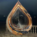 Wind Spinner 3D Stainless Steel Metal Sculptures Decorations, 3D Water Droplets Metal Wind Sculptures & Spinners for Indoor Outdoor Garden Decoration 12inch by GreenHaven Gardens