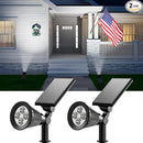 2 Pack Solar Spotlights Outdoor Waterproof for Flag, Tree, Statue, Number Sign, Plant Pot, Bright LED Outside Landscape Flood Lamp for Accent Uplighting Yard, Garden, Driveway, Walkway, Porch, Fence by GreenHaven Gardens