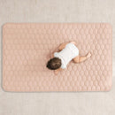 Comfy Cubs Rectangle Kids Play Mat - Small 36 x 60 inches Soft Quilted Baby Floor Mat with Non-Slip Bottom - Plush Design for Toddlers' Playtime and Relaxation - Comfortable and Durable - Blush by TinyTreasures Baby Boutique