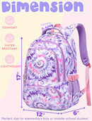 BLUEFAIRY Kids Backpack for Girls Elementary Primary Middle School Bag for Aged 8-10 for Teens Childs Bookbag Back to School Bag Mochilas Escolares para Niñas de 7 8 9 10 Tie-dye Purple by TinyTreasures Baby Boutique