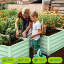 Large Outdoor Planter Boxes Kit Set of 2, 6x3x1.5ft Galvanized Raised Bed Planter with Open-Ended Base Design, Elevated for Outdoor Plants, Durable Raised Bed for Gardening,Green by CozyNest Decor