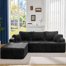 Hobestluk Modular Sectional Sofa Couches 108" L-Shape Couch 3 Seat Modular Sofa Memory Foam Sectional Couches for Living Room, Boneless Couch with Oversized Chaise (Black, Left Facing) by CozyNest Decor