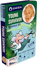 Einstein’s Young Survivor Science Kit for Kids. STEM for Boys & Girls Aged 8 and Above. Over a Dozen of Exciting Experiments Inside. Detailed Picture Guide Included. by TinyTreasures Baby Boutique