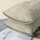 CaliTime Throw Pillow Covers Decorative 20 X 26 Inches Pack of 2 Cozy Chenille Standard Pillow Shams Cases for Couch Sofa Bed Living Room Home Light Taupe by CozyNest Decor