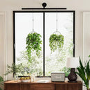 T-Shape Hanging Planters for Indoor Plants Plant Hanger Indoor Window Plant Shelves Hanging Plant Holder Black Metal Rod Ceiling Wall Mount(Pot & Plant Not Included) by GreenHaven Gardens