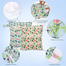 2pcs Travel Waterproof Laundry Bag, Cloth Diaper Wet Dry Bags with Handle & 2 Zipper Pockets, Reusable Washable Dirty Clothes Bag for Baby Adult Travelling Hanging, Bathing Beach Pool Daycare by TinyTreasures Baby Boutique