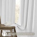 RAIN CITY Snow White Blackout Curtains Back Tab 2 Panels 50 x 96 Inches Long 2 Panels Set for Living Room Bedroom Dining Room Playroom by CozyNest Decor