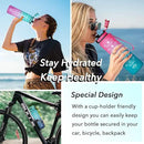 Enerbone Water Bottle, Leakproof BPA & Toxic Free, Motivational Water Bottle with Times to Drink and Straw, Fitness Sports Water Bottle with Strap for Office, Gym, Outdoor Sports by CozyNest Decor
