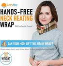 SunnyBay Microwave Heating Pad, Microwavable Heated Neck and Shoulder Wrap, Moist and Weighted Hands-Free Beanbag Pack with Wide Neck Coverage, 2.5 lbs, 26 Inches Long-Length, Made in USA, London by CozyNest Decor