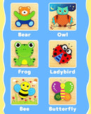Bekayshad Wooden Puzzles Toddler Toys Gifts for 1 2 3 Year Old Boys Girls, Animal Jigsaw Puzzles Montessori Toys, Learning Educational Christmas Birthday Gifts for Girls Boys Ages 1-3 by TinyTreasures Baby Boutique