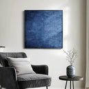 Framed Navy Blue Modern Abstract Wall Art, Canvas Paintings Artwork for Walls, Minimalist Blue Art Prints Pictures for Living Room, Hallway, Bedroom, Office, Bathroom Wall Decor -24x24 Inch by CozyNest Decor