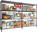 REIBII 70"W Metal Shelving, Storage Shelves 4-tier Wire Shelving Unit Load 1240LBS Metal Shelves for Storage Adjustable Shelving Rack for Pantry Kitchen Commercial school Garage 70"W*15.8"D*62.9"H by GreenHaven Gardens