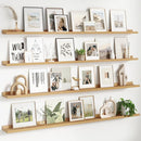 4-Pack 72 Inch Wall Mounted Floating Picture Ledge Shelves, Modern Oak Style, Perfect for Displaying Photos, Books, Collectibles, and More by TinyTreasures Baby Boutique