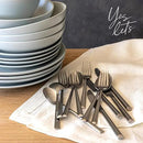 over&back 20pc Modern Flatware Cutlery Set - Comes with 4 Dinner Forks, 4 Salad Forks, 4 Dinner Knives, 4 Dinner Spoons, and 4 Teaspoons - 18/8 Stainless Steel - Dishwasher-Safe - Brushed Stainless by CozyNest Decor