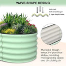 2 Pcs 6x3x2ft Oval Raised Garden Bed, Galvanized Raised Beds,Open-Ended Base Metal Raised Planter Beds,Garden Bed Outdoor,Planter Raised Boxes for Vegetables, Flowers,Tool-Free Asse,Green by CozyNest Decor