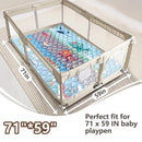 Baby Play Mats for Floor, 71”x59” Upgraded Thickness & Larger Super Soft Playmat for Babies and Toddlers, Foldable Washable, Upgrade Anti-Slip Crawling Mat for Playpen(Vehicles) by TinyTreasures Baby Boutique