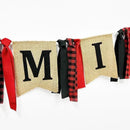 Valentine’s Day Party Decorations Be Mine Felt Sign Burlap Pennant Banner Flag Heart with Black Red Buffalo Plaid Fabric Ribbon for Valentine’s Day Wedding Birthday Party Supplies by CozyNest Decor
