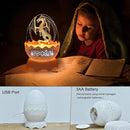 Unique Dragon Egg Digital Clock Ok to Wake Up Alarm Clock with Night Light / Lullaby White Noise / Bluetooth Speaker, Remote Control 16 Colors & Brightness & Volume, Cool Dragon Gift for Kids/Adult by TinyTreasures Baby Boutique