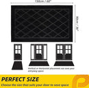 JSEI Dirt Trapper Door Mat 36"x60", Non-Slip Washable Entryway Mats, Dog Door Mat, Stain Resistant and Absorbent Floor Mats, Low Profile Welcome Mat for Front Back Door, Black by CozyNest Decor
