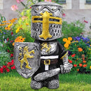 nezababy Knight Gnomes Guard Garden Statue Decoration Medieval Wee Crusader Battle Swordsman Fighting Outdoor Figurines Lawn Decor Resin (A) by GreenHaven Gardens