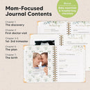 Pregnancy Journal for First Time Moms Gifts - 90 Pages Hardcover Pregnancy Memory Book, Beautiful & Cute Baby Book Keepsake, Ultrasound Baby Scrapbook, Mom To Be Gift (Alpine) by TinyTreasures Baby Boutique