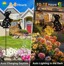 Solar Lights Outdoor Decorative, Watering Can with Cascading Lights, with Dog Silhouette Garden Stakes, Waterproof Metal Garden Decor for Yard Art, Outside, Patio, Lawn Ornaments(1 Pack) by CozyNest Decor