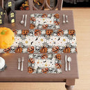 XCHI Spooky Skeleton Ghost Pumpkin Halloween Placemats Set of 4 Table Mats for Party Home Kitchen Dining Table Decorations 12x18 Inch by CozyNest Decor