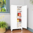 Metal Pantry Cabinet, Kitchen Pantry Storage Cabinets with 2 Door and 3 Adjustable Shelves, White Kitchen Pantry Cabinet, Freestanding Cupboard for Dining Room Living Room Bathroom by CozyNest Decor