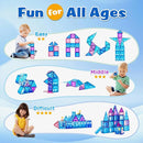Ice Castle Magnetic Tiles-Sparkling Building Blocks, 3D Educational Toys for Kids, Construction STEM Toys for 3 4 5 6 7 8 Year Olds, Birthday Gift for Boys and Girls by TinyTreasures Baby Boutique