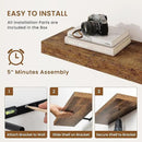 fuqing Floating Shelves for Wall, Bathroom Shelf Wall Mounted for Storage, Shelves with Invisible Bracket for Bedroom, Kitchen, Living Room, Farmhouse Small Book Shelf, 48 Inch Set of 2, Rustic Brown by CozyNest Decor