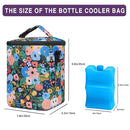 Breastmilk Cooler Bag with Ice Pack Fits 4 Baby Bottles Up to 9 Ounce Insulated Baby Bottle Bag Breast Milk Cooler on The Go with Strap Baby Bottle Cooler Bag for Nursing Mom Daycare or Travel by TinyTreasures Baby Boutique