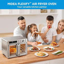 Midea Flexify French Door Toaster Oven Air Fryer Combo, 26.4 QT, Extra Large Air Fryer Countertop Oven 10-in-1 Combo, 25% Faster Cooking and 90% Less Oil, Stainless Steel by CozyNest Decor
