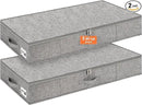 punemi Low Profile Under Bed Storage, 5 inches High Underbed Storage Containers With Sturdy Sidewalls & Bottom, Slim Under Couch Sofa Storage, Shallow Under Bed Organizer Clothes Storage Bins, 2Pack by CozyNest Decor