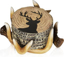 Deer Antlers Coaster Set of 6 – Handcrafted Deer Antler Decor and Man Cave Gifts for Men - 6 Full Size Deer Antlers Coasters for Man Cave Décor by CozyNest Decor