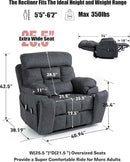 Power Lift Chair Recliners for Elderly with Heated and Massage, 4 Motor Headrest, Lumbar Independent Adjustment Power Lift Recliner with Hidden Cup Holder、Side Pocket、Back Pillow by CozyNest Decor