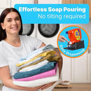 TidyFriend No-Spill Liquid Laundry Detergent Dispenser Holder, Laundry Soap Dispenser Holder with Drip Tray for Laundry Room Organization (No Strap, Black) by CozyNest Decor