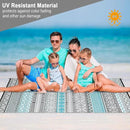 GAOMON Reversible Outdoor Rug 9'x18' Waterproof Plastic Straw Rug, Patio Rug, Large Modern Area Rug Carpet, Indoor Outdoor Rugs for Camping, Porch, Deck, Balcony, Backyard, Blue/Grey(Bohemia) by CozyNest Decor