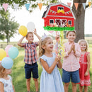WERNNSAI Red Farm Animal Piñata - Farm Baby Shower Decorations Animal Pinata Party Game for Kids Birthday Celebrations Milk Farm Party Favor Supply with Bat Blindfold by TinyTreasures Baby Boutique