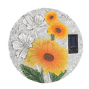 DREAM GARDEN Garden Décor Sunflower Outdoor Decorative Stones, Solar Garden Stone Resin Outdoor Garden Stone Patio, Walkway Stones Yard Art, 10.75 Inch by CozyNest Decor